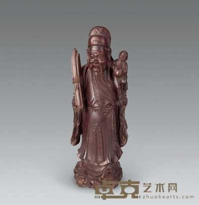 木刻福星 高36.5cm